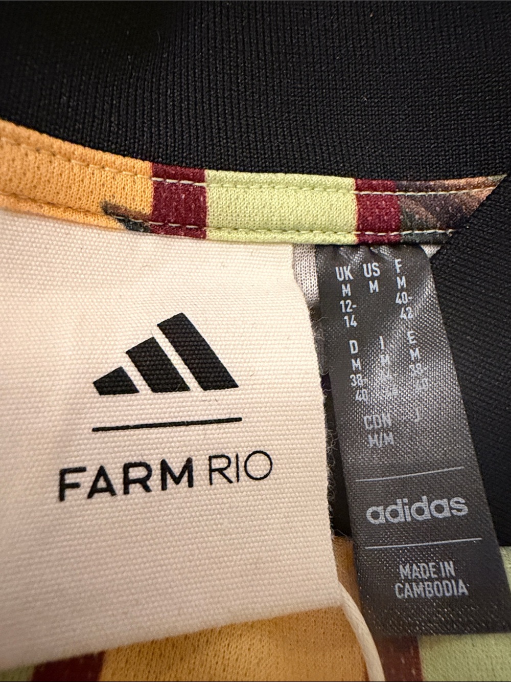 FARM Rio WOMEN’S M Tropical Stripe Polo Dress Yellow, Green, Black NWT - Picture 5 of 8
